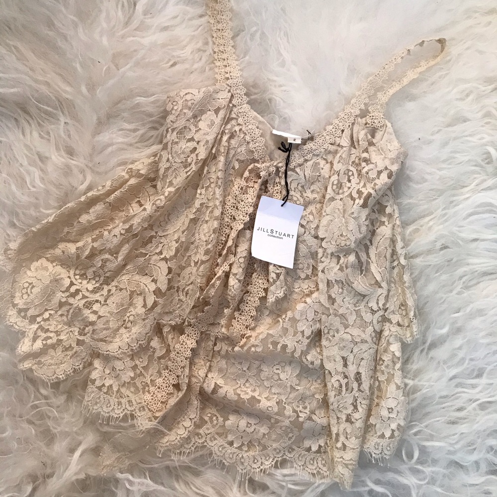 JILL STUART Sleeveless Lace Top